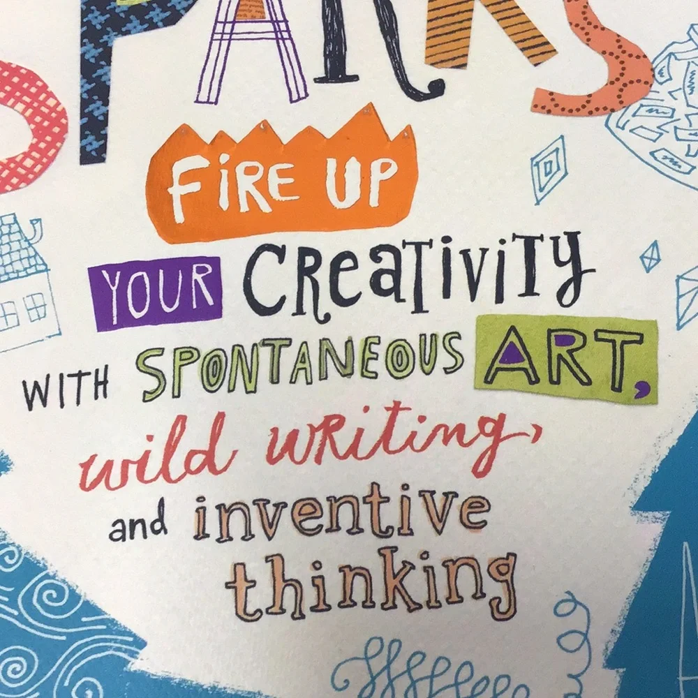 Journal Sparks Creativity Book - inspiration plus stickers & collage papers FUN! - Picture 16 of 16
